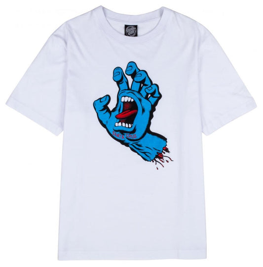 T-shirt Santa Cruz Screaming Hand Blanc