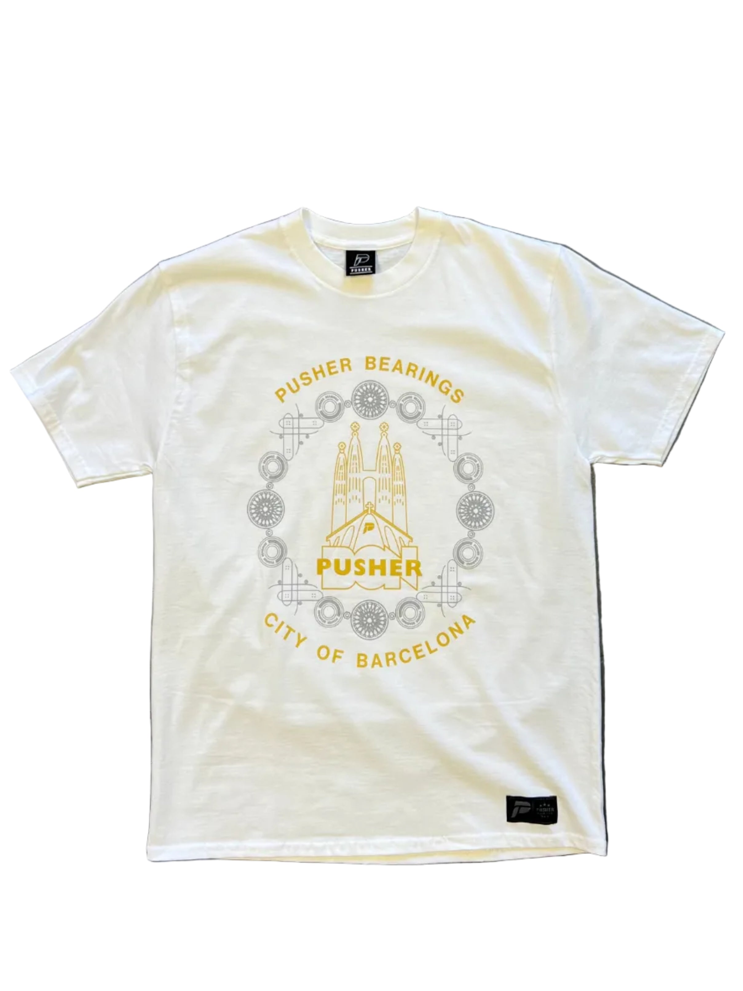 Pusher Bearings – T-Shirt City of Barcelona Blanc