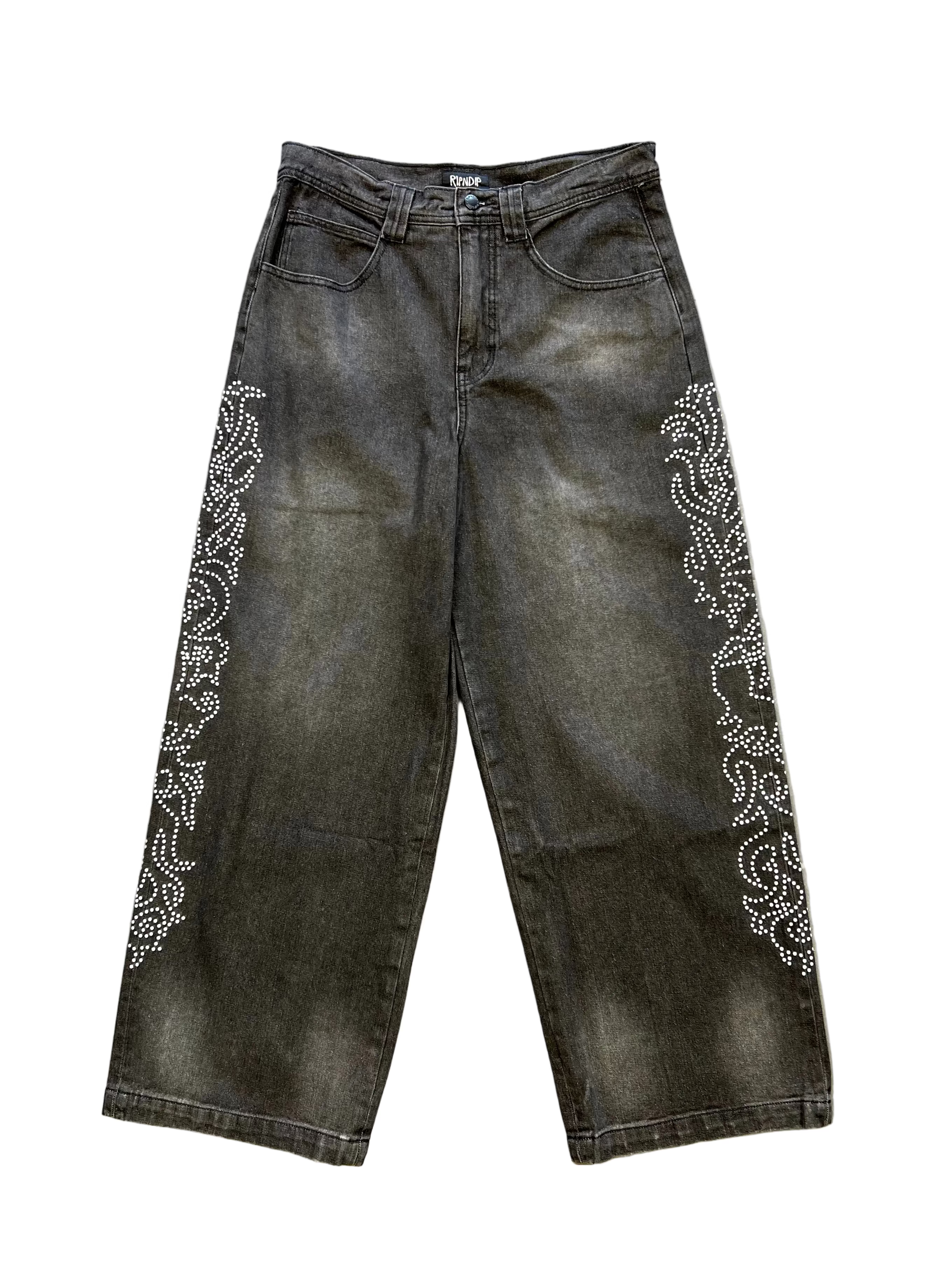 Pantalon RipNDip – Denim Noir à Strass