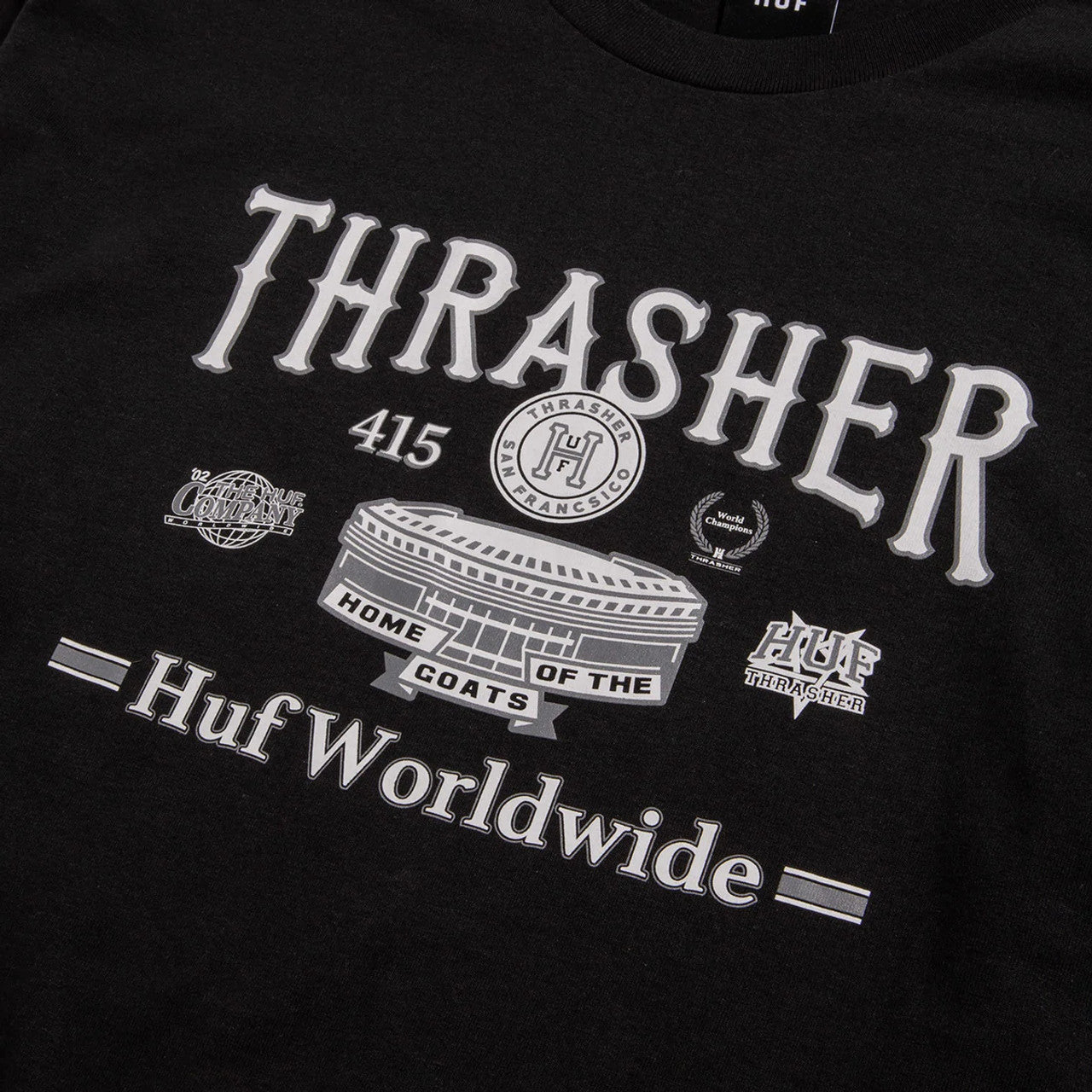 HUF X THRASHER MONTERAY LS TEE NOIR