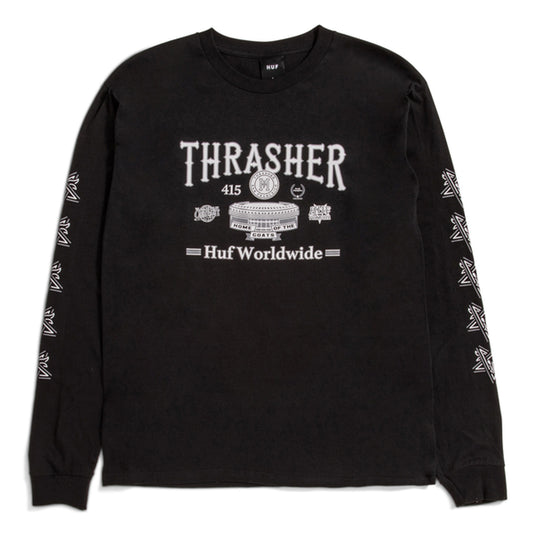 HUF X THRASHER MONTERAY LS TEE NOIR