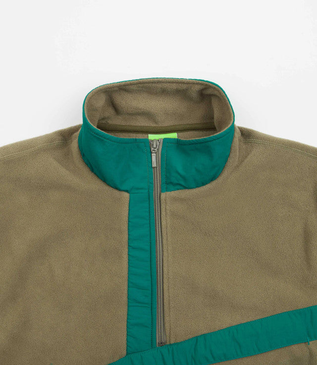 HUF SWEAT RANGE QUARTER ZIP POLAR FLEECE OLIVE