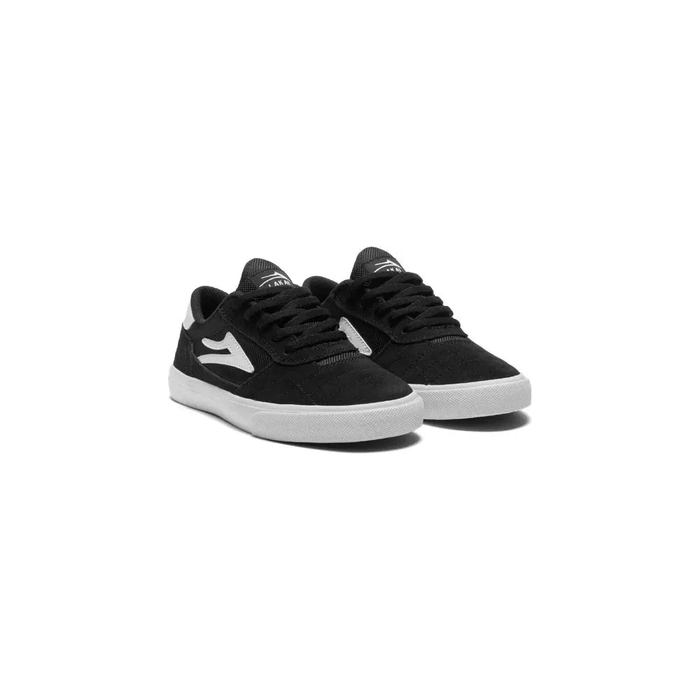 LAKAI - CAMBRIDGE KIDS BLACK/WHITE SUEDE