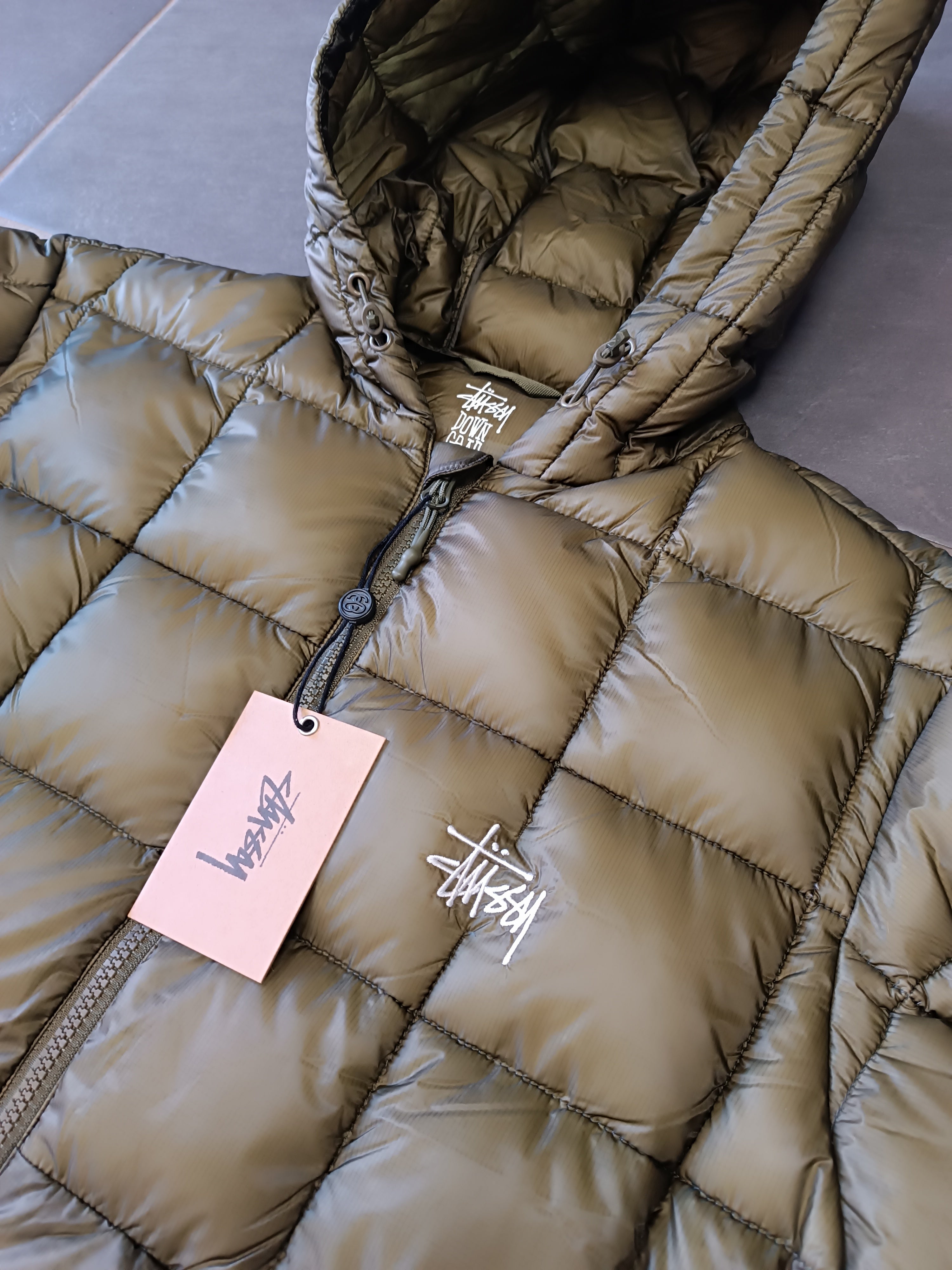 Doudoune Stüssy Midweight Hooded Puffer Jacket – Vert