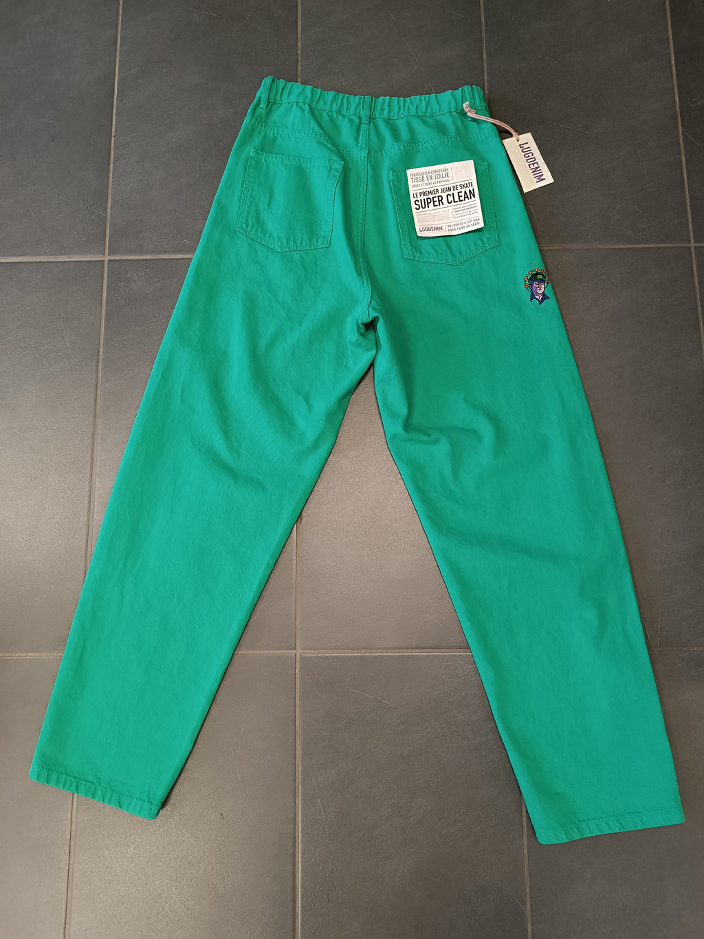 Lugdenim – Pantalon Baggy Vert Émeraude