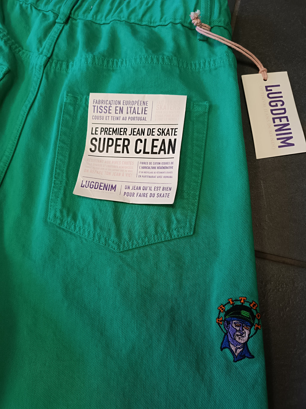 Lugdenim – Pantalon Baggy Vert Émeraude